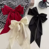 Elegant Solid Satin Bow Hair Clip – Timeless Charm for Women & Girls