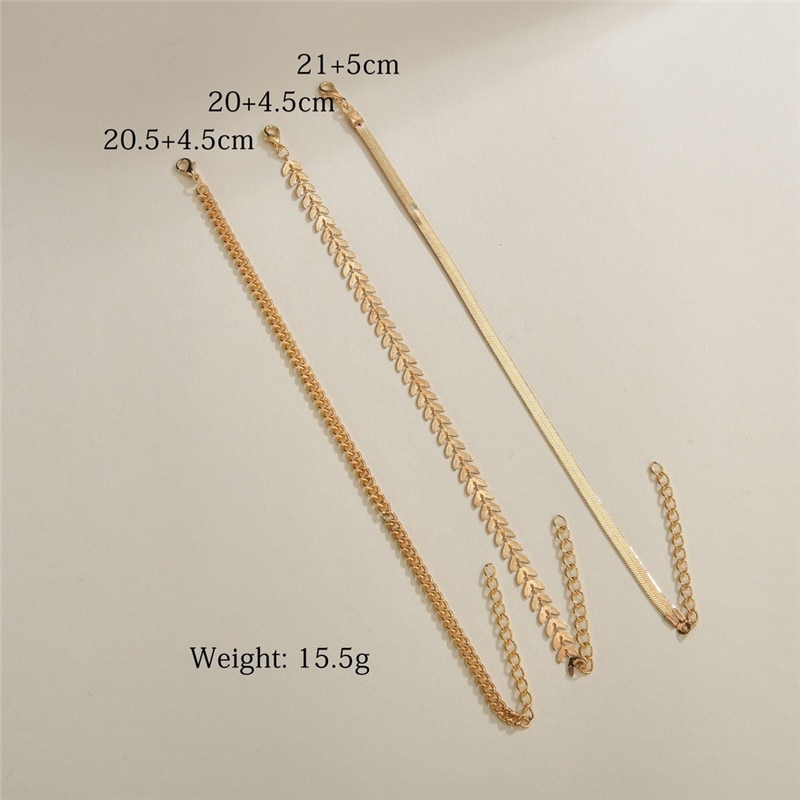43522-jfs2ss.jpg Simple chain anklet set for women styled on ankle with sandals